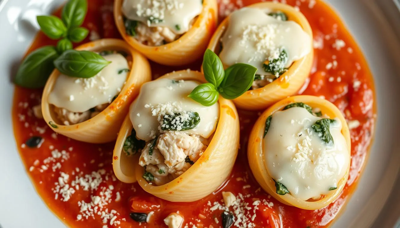 Chicken stuffed shells recipe