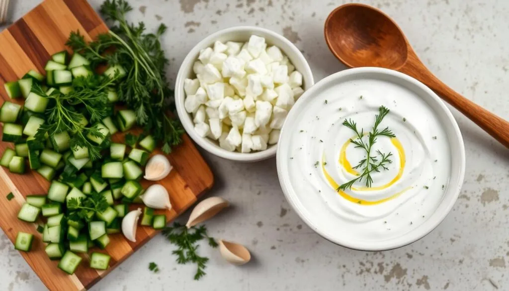 Homemade Tzatziki Sauce Preparation Homemade Tzatziki Sauce Preparation