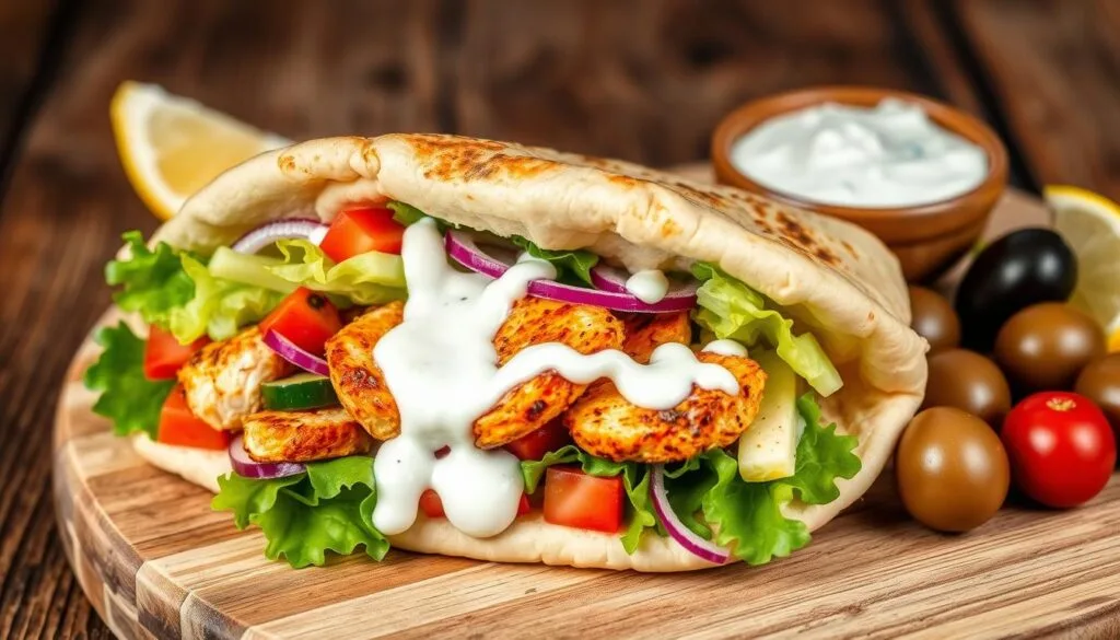 Mediterranean Chicken Pita Sandwich Mediterranean Chicken Pita Sandwich
