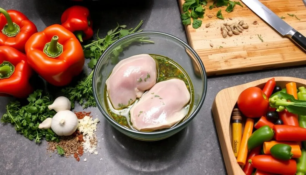 Preparing Chicken for Pita Preparing Chicken for Pita