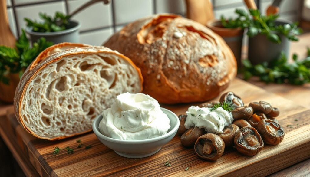 Sourdough Ricotta Mushroom Preparation Sourdough Ricotta Mushroom Preparation