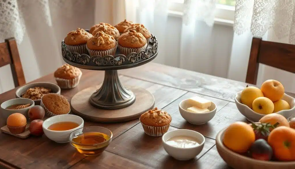 how to serve walnut muffins